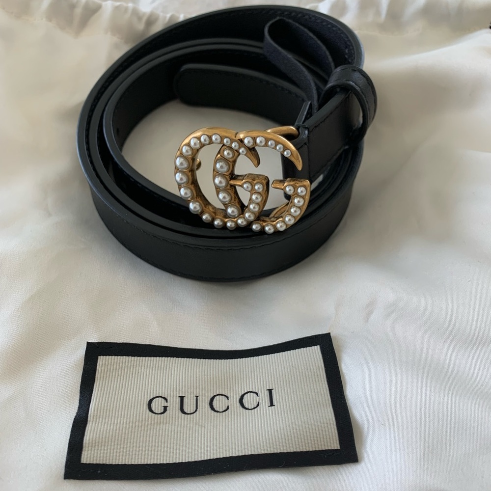 Authentic Gucci Pearl Belt